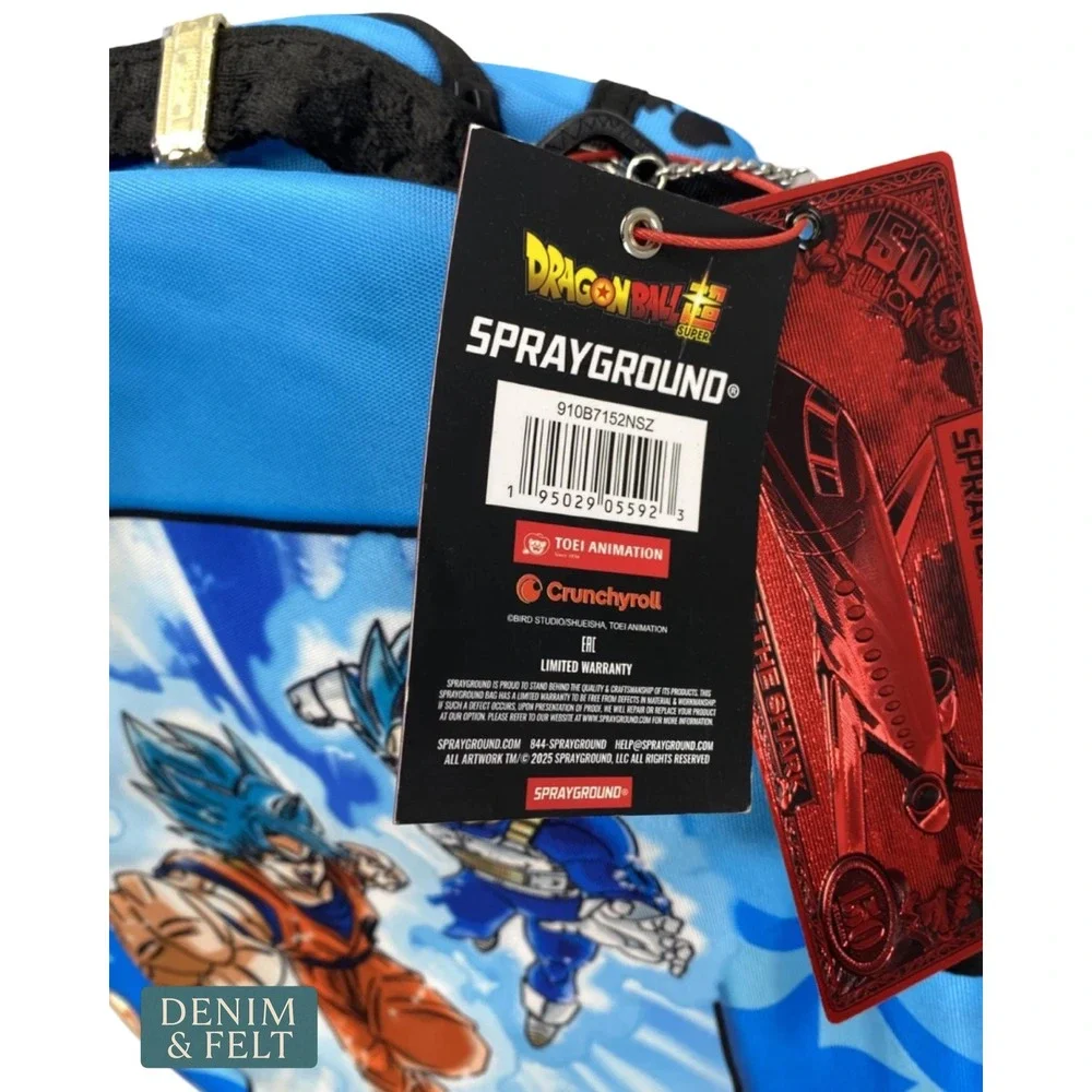 NEW Sprayground Dragon Ball Z Super Saiyan Blue Goku Vegeta Backpack Anime